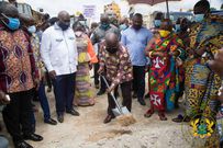 Nana Addo cuts sod