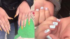 Aspiring teachers caught cheating with exam answers painted on nails