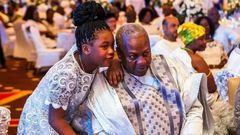 Former President John Mahama with his daughter Farida Mahama