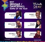 Raggae Dancehall song nominess