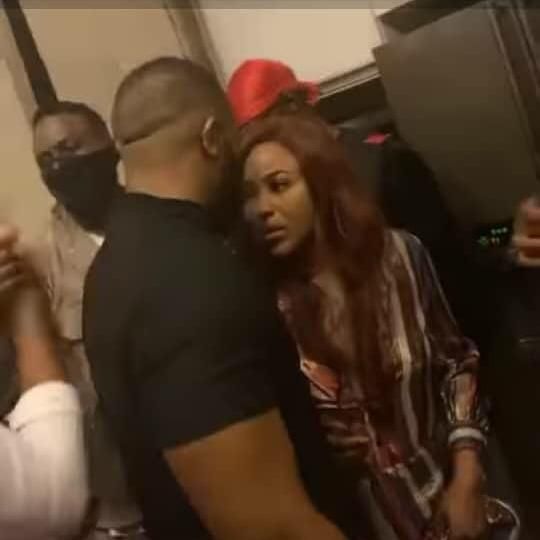 Erica and Kidwaya at a party last night