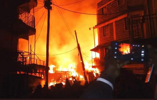 Millions go up in smoke as fire ravages through popular market (Video)