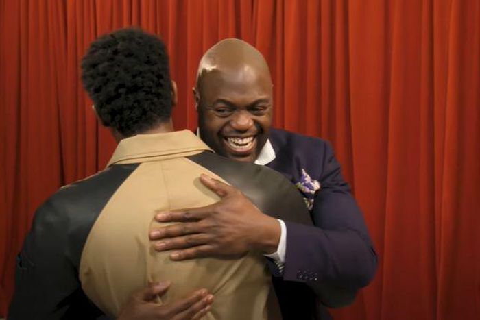 Emotional moment as Ghanaian meets Chadwick Boseman for the first time