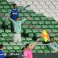 Empty feeling: Real Betis' Spanish midfielder Joaquin (centre) gestures from the stands