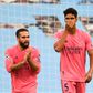 'Blame me': Real Madrid's French defender Raphael Varane (right) reacts after Manchester City's Raheem Sterling opened the scoring