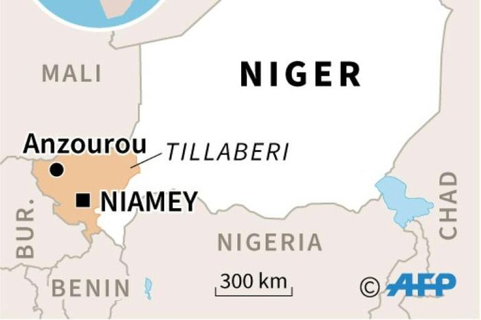 Map of Niger locating the Tillaberi region