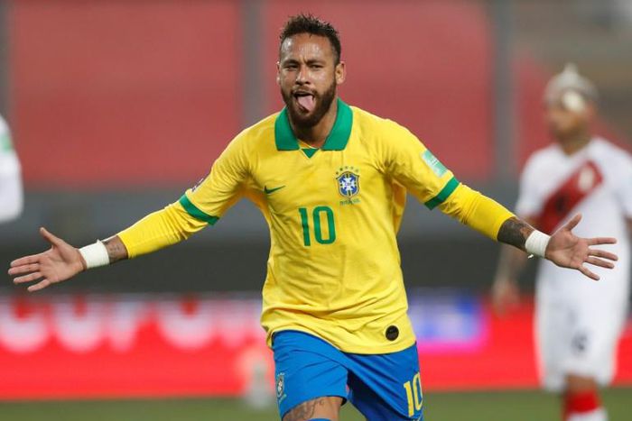Neymar scored a hat-trick for Brazil against Peru in World Cup qualifying