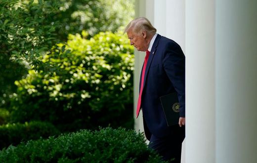 Trump rose garden sad