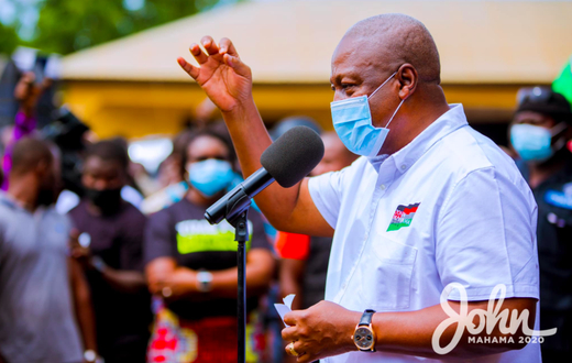 John Mahama at the Wa Magazine on Wednesday, September 3, interacting with the owners of garages, shop owners and artisans on how to support and enhance their work.