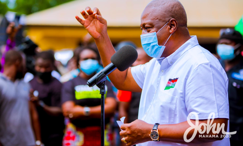John Mahama at the Wa Magazine on Wednesday, September 3, interacting with the owners of garages, shop owners and artisans on how to support and enhance their work.