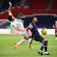 Neymar and Hiroki Sakai during the stormy September 13 clash in Paris