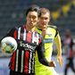 Eintracht Frankfurt's Japan forward Daichi Kamada (L) has extended his contract with the Bundesliga side until 2023
