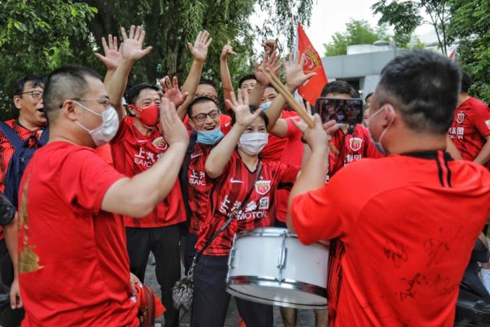 Chinese fans have been locked out of football stadiums since the coronavirus pandemic