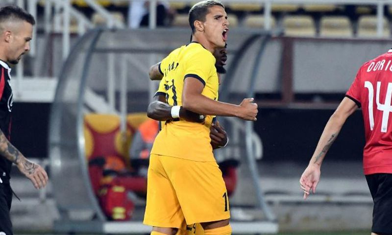 Erik Lamela scored the opening goal as Tottenham won 3-1 over Shkendija in Macedonia