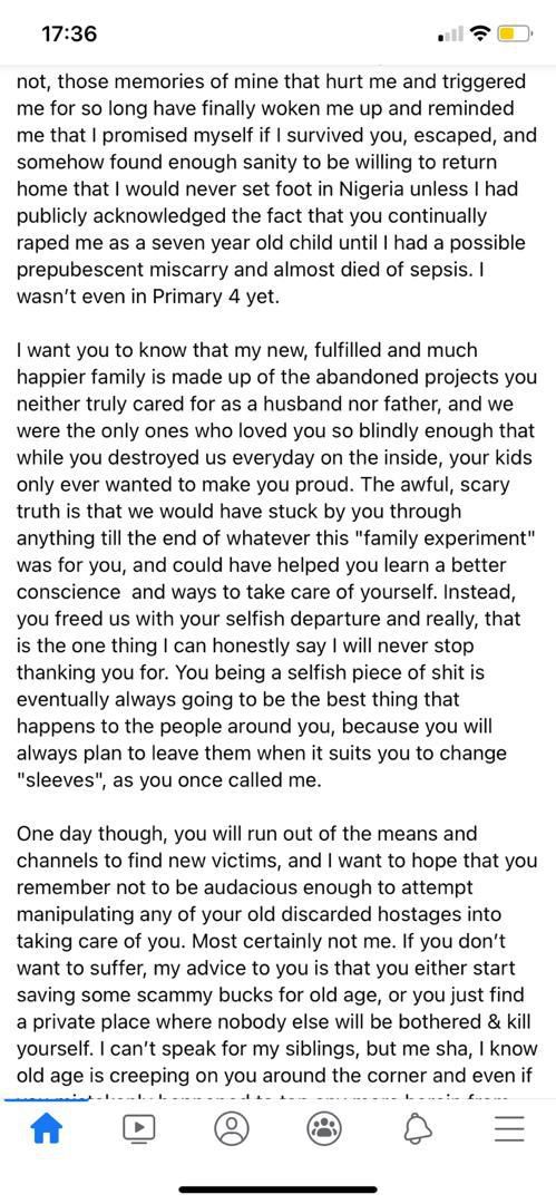 Lady accuses her father who’s a pastor of repeatedly raping her