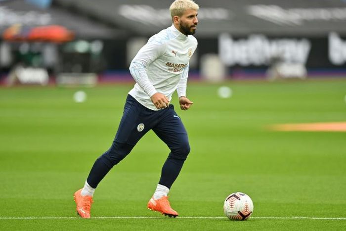 Manchester City striker Sergio Aguero injured his hamstring against West Ham