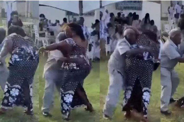 Woman runs for safety as grey-haired old man 'kills her with too much enjoyment'