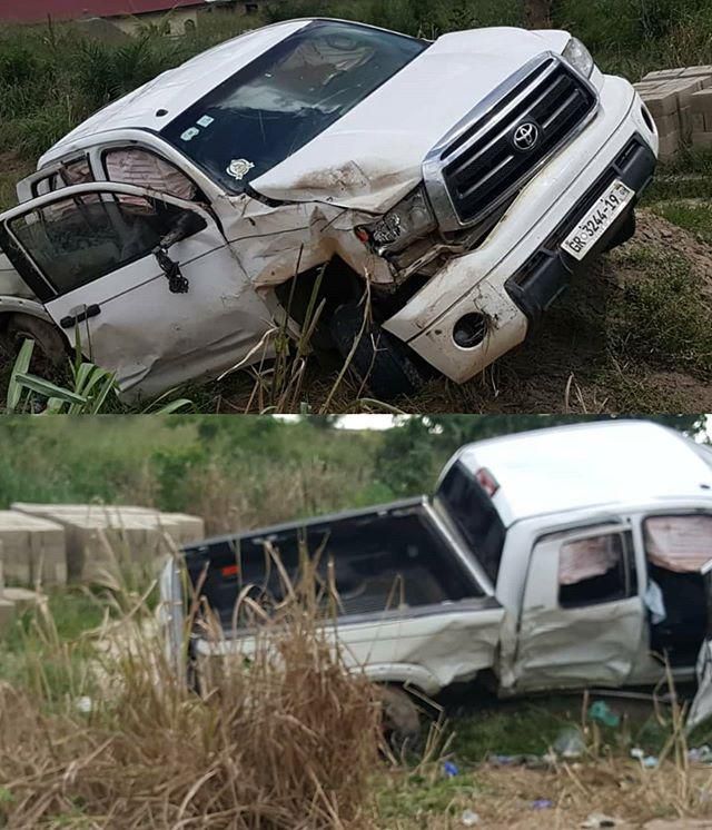 Yaw Sarpong involved in a car crush
