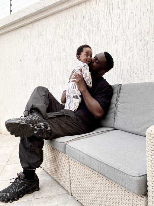 Sarkodie and son