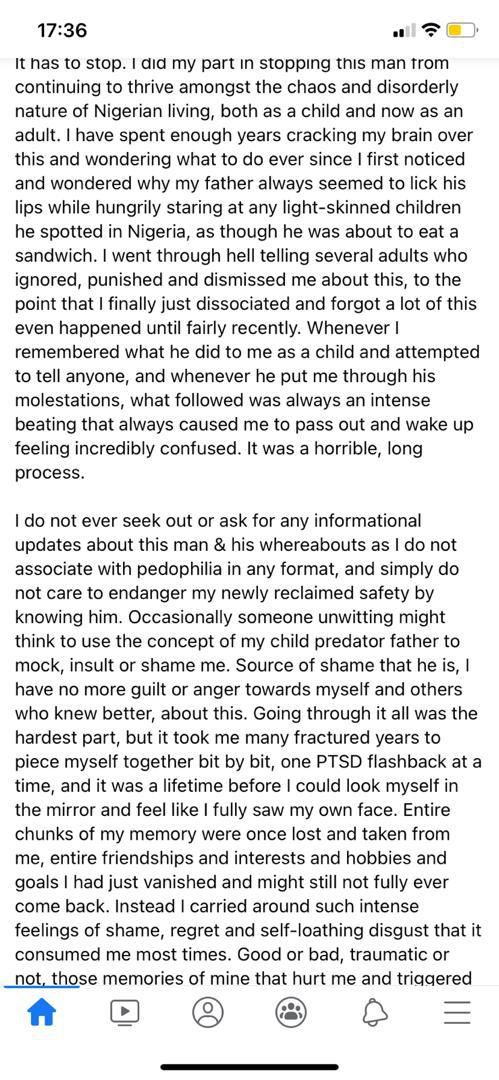 Lady accuses her father who’s a pastor of repeatedly raping her