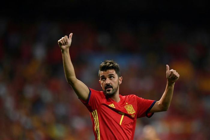 David Villa, shown here in 2018 while playing for Spain, said allegations that he harassed a New York City FC intern when he played there from 2015-18 are "completely false"