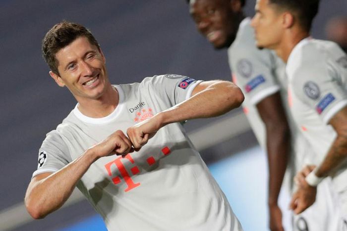 Bayern Munich striker Robert Lewandowski is the Champions League's top-scorer with 14 goals.