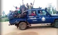 Western Togoland members with police car