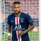 Brazilian forward Neymar is shown during the UEFA Champions League final between Paris Saint-Germain and Bayern Munich on August 23, 2020