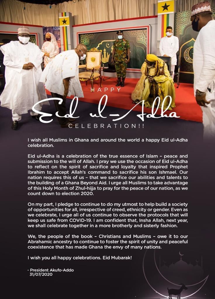 President Akufo-Addo's message to Muslims