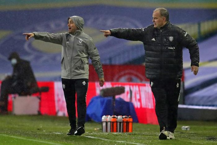 Leeds boss Marcelo Bielsa (right) says his side must retain their attacking threat