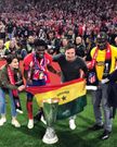Thomas Partey with Ernest Sogbodzor (far right)