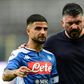Italy forward Lorenzo Insigne will feature for Gennaro Gattuso's Napoli at Barcelona