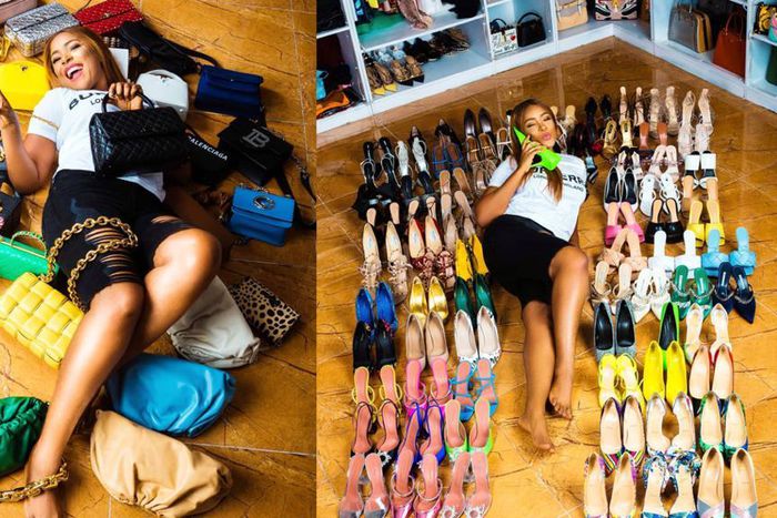 Linda Ikeji buys 85 pairs of shoes in oday to mark 40th birthday