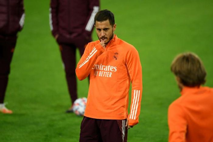 Danger man: Eden Hazard trained with the rest of the Real Madrid squad in Moenchengladbach on Monday