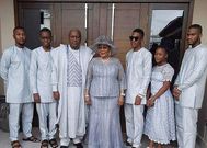 John Mahama with his family