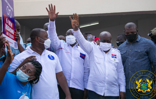 President Nana Akufo and Dr. Bawumia at the NPP manifesto launch in Cape Coast.