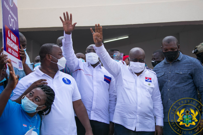 President Nana Akufo and Dr. Bawumia at the NPP manifesto launch in Cape Coast.