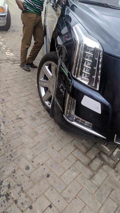 The state of the Escalade after the 'scratch'