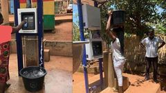 Ghana: Public water vending machine allows you to buy with ATM card