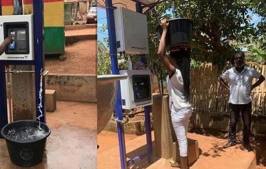 Ghana: Public water vending machine allows you to buy with ATM card