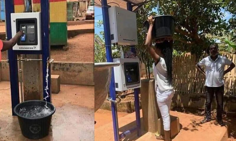 Ghana: Public water vending machine allows you to buy with ATM card