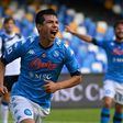 Napoli's Mexican forward Hirving Lozano scored twice against Atalanta.