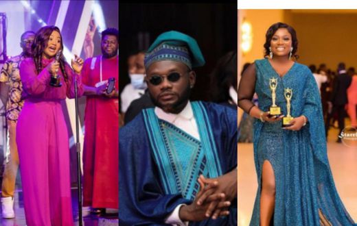 Nana Ama mcBrown, Prince David Osei and Stacy Amoateng