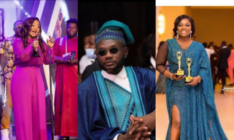 Nana Ama mcBrown, Prince David Osei and Stacy Amoateng