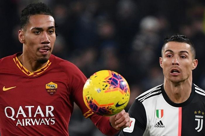 Chris Smalling (left)has rejoined Roma on a permanent deal after a successful season-long loan from Manchester United