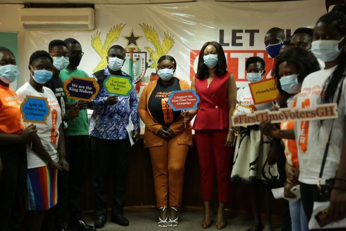 EC Chairperson with first time voters