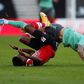 Everton defender Lucas Digne (right) fouls Southampton's Kyle Walker-Peters