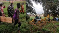 Families storm cemetery to pick exhumed corpses of relatives