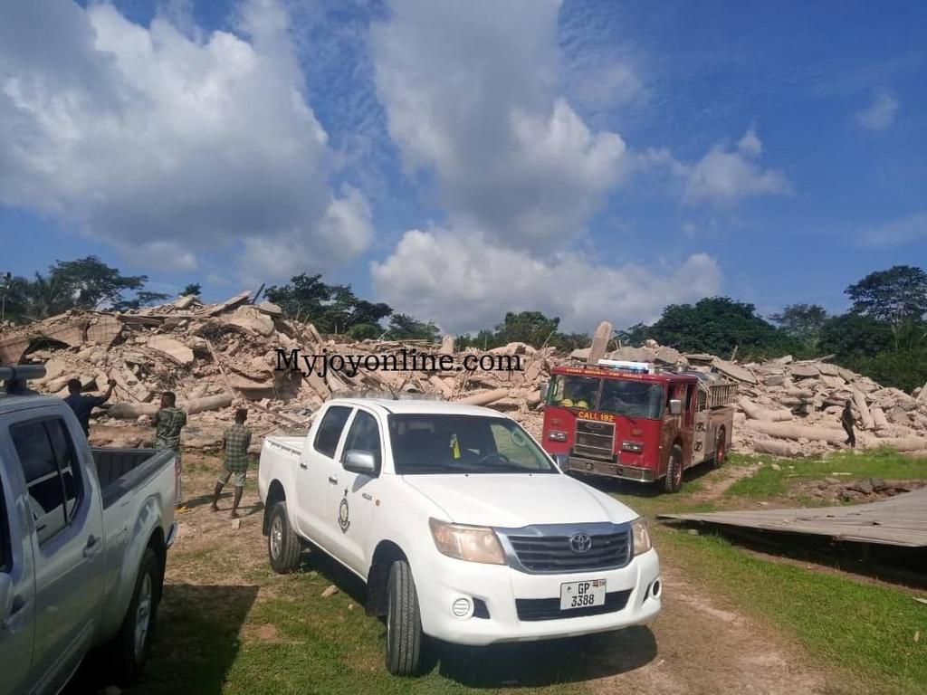 Collapsed church building