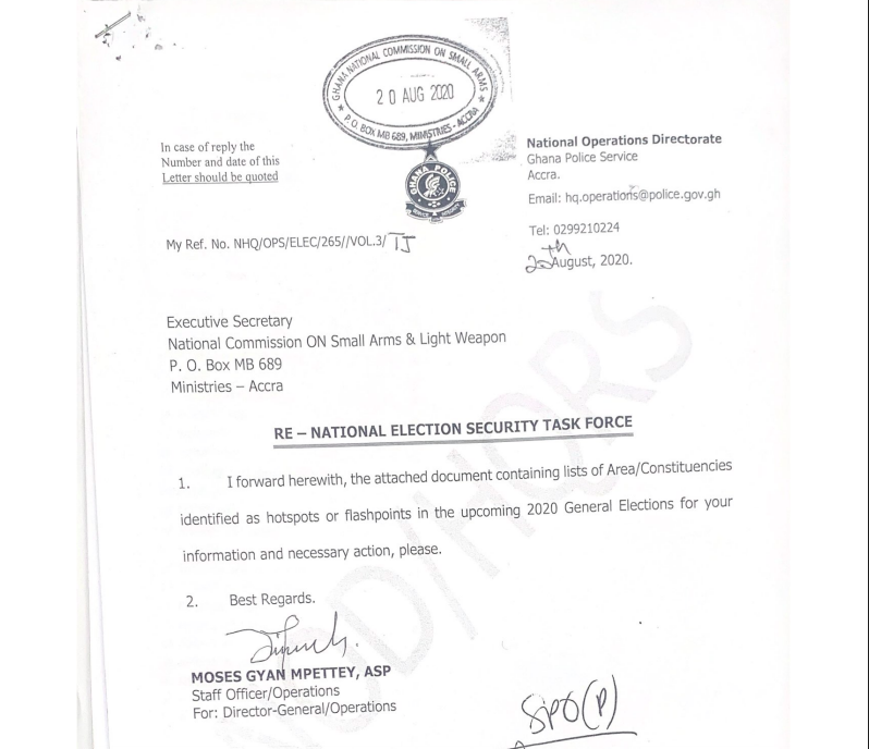 Police Statement on election hotspots in Ghana